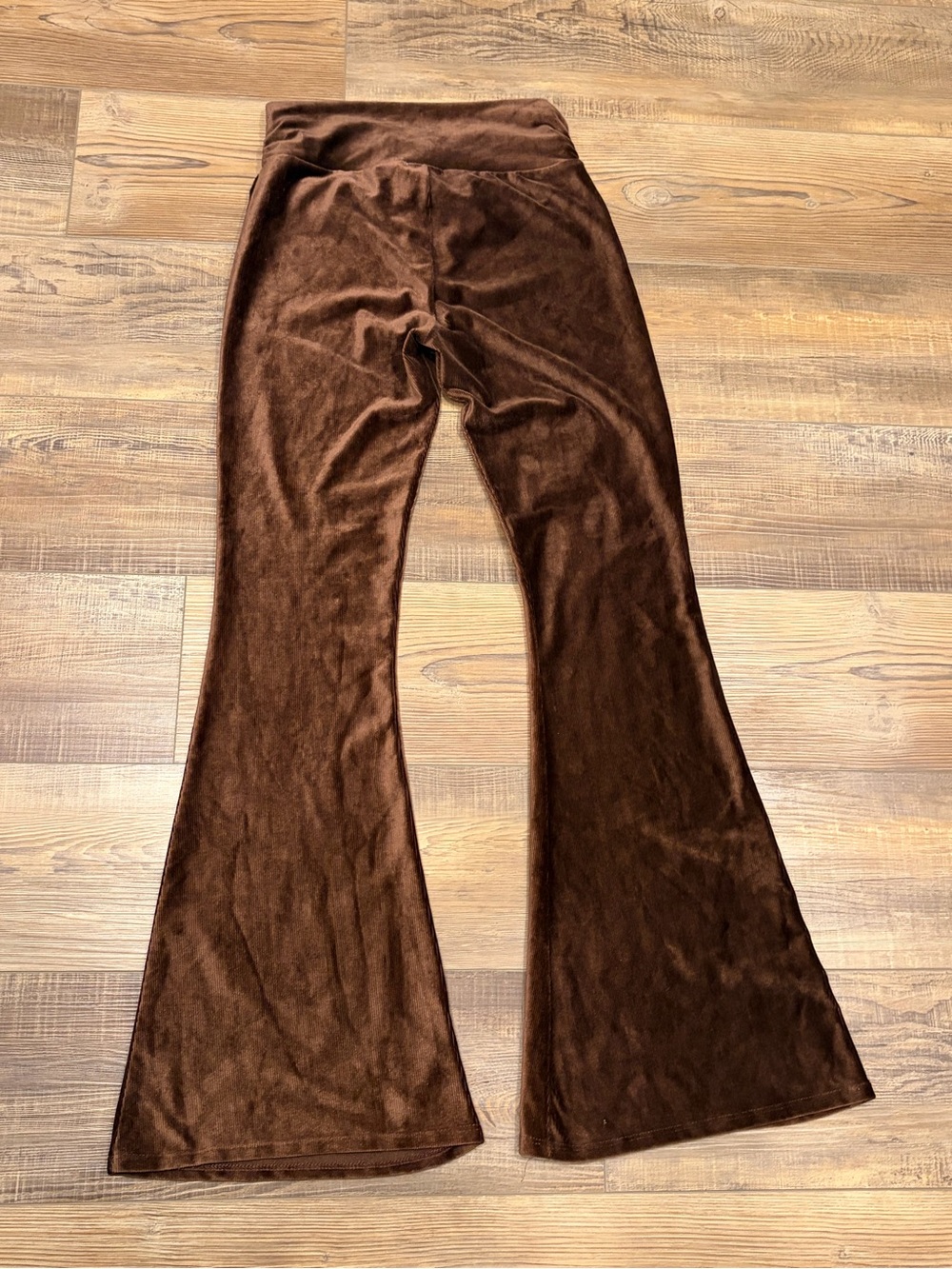 EARTHBOUND trading Co. Brown Velvet corduroy Flare stretch Pants - Picture 10 of 12